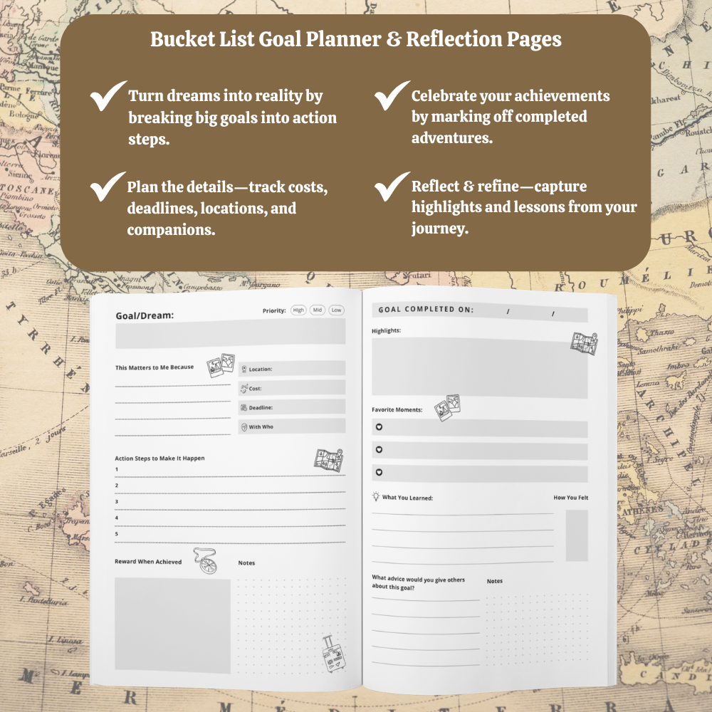 Bucket List Adventure Journal for 50+ Adventurers