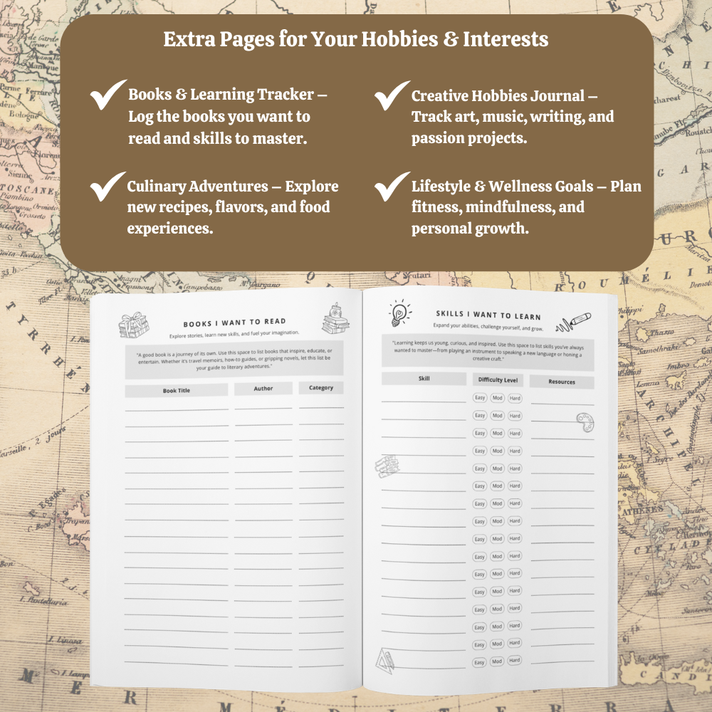 Bucket List Adventure Journal for 50+ Adventurers